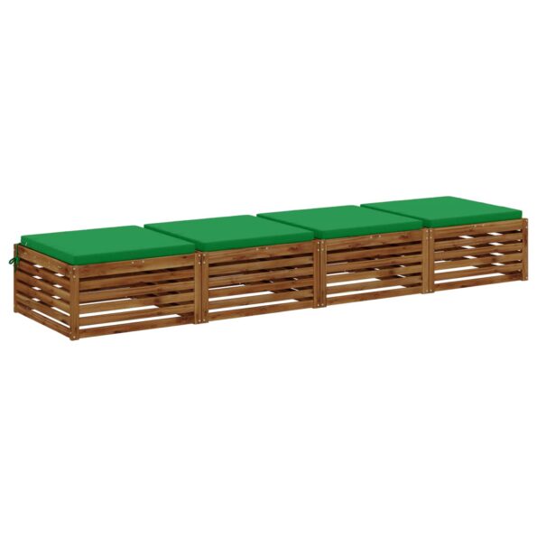 vidaXL 4-dielne sedacie vankúše SOEST 4 ks 100% polyester Zelená – Obrázok 3