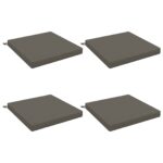 vidaXL 4-dielne sedacie vankúše SOEST 4 ks 100% polyester Sivá – Obrázok 2