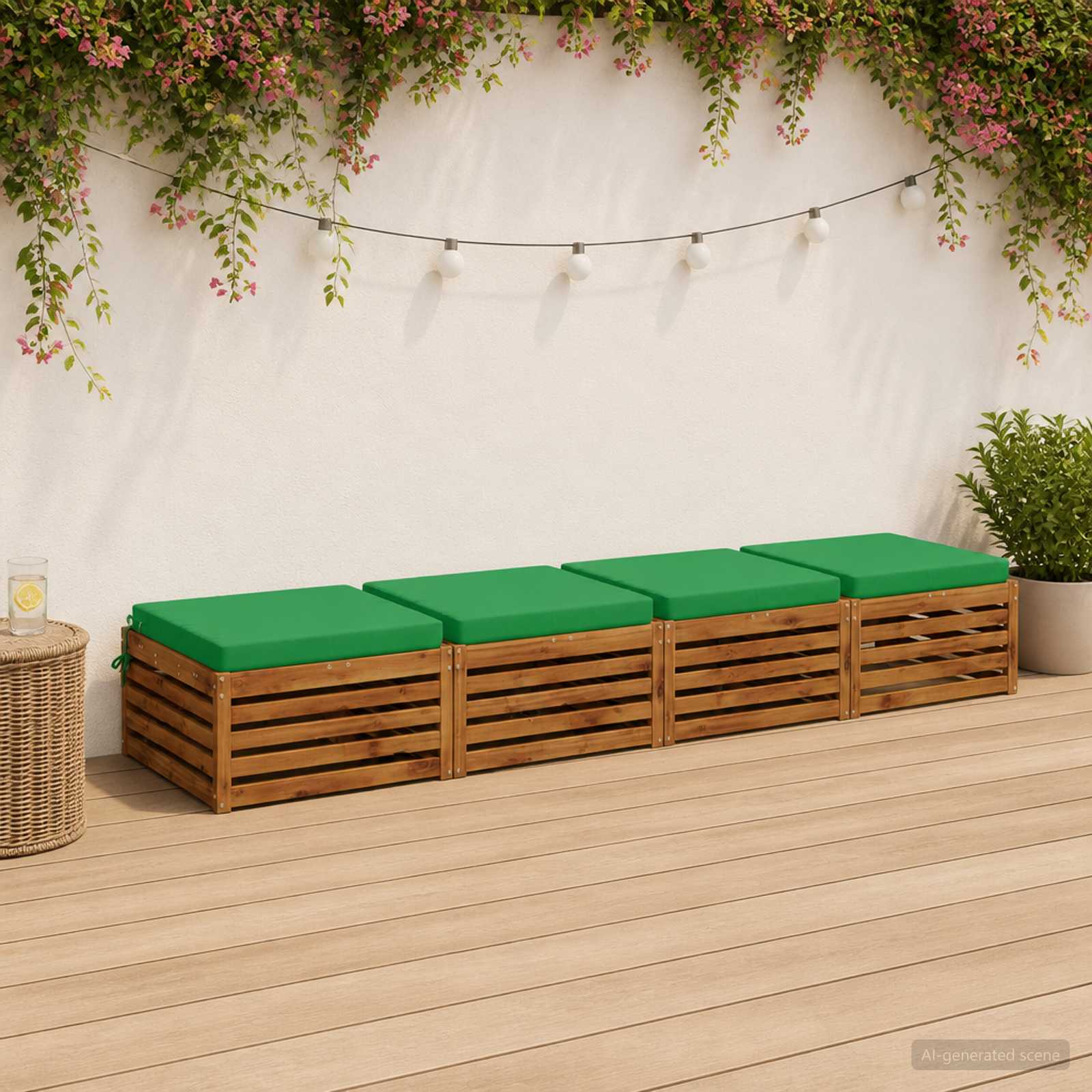 944742_1.jpg vidaXL 4-dielne sedacie vankúše SOEST 4 ks 100% polyester Zelená – Obrázok 1