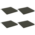 vidaXL 4-dielne sedacie vankúše SOEST 4 ks 100% polyester Antracitová – Obrázok 2
