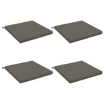 vidaXL 4-dielne sedacie vankúše SOEST 4 ks 100% polyester Sivá – Obrázok 2