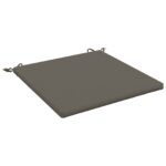 vidaXL 1-dielny sedací vankúš SOEST 100% polyester Sivá 80 x 80 x 3 cm – Obrázok 2