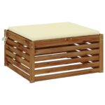 vidaXL 1-dielny sedací vankúš SOEST 100% polyester Krémová – Obrázok 3