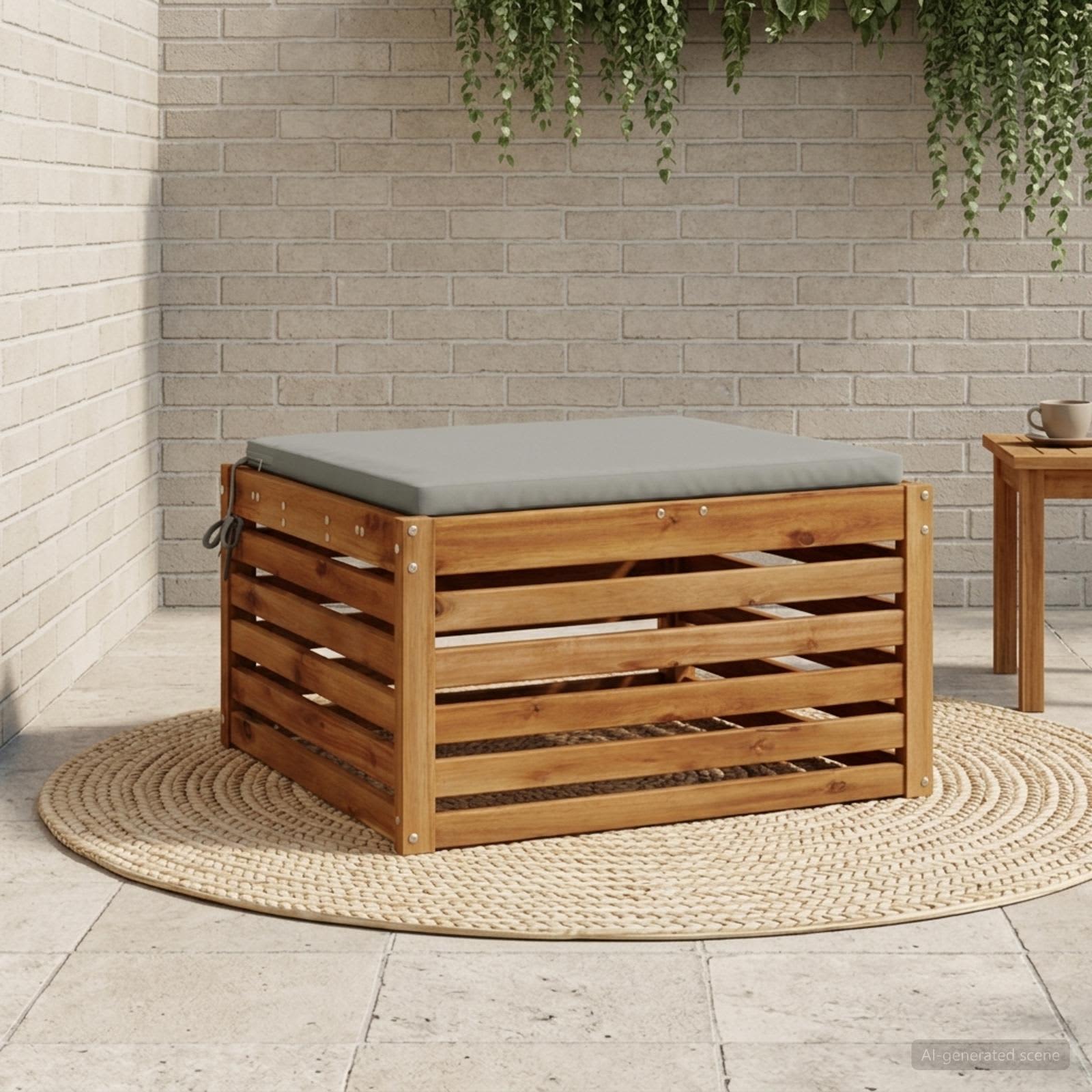 944971_1.jpg vidaXL 1-dielny sedací vankúš SOEST 100% polyester Sivá 80 x 80 x 3 cm – Obrázok 1
