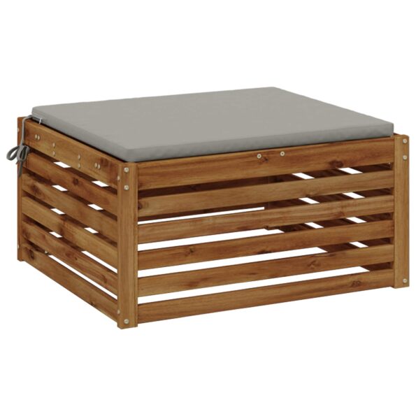 vidaXL 1-dielny sedací vankúš SOEST 100% polyester Sivá 80 x 80 x 3 cm – Obrázok 3