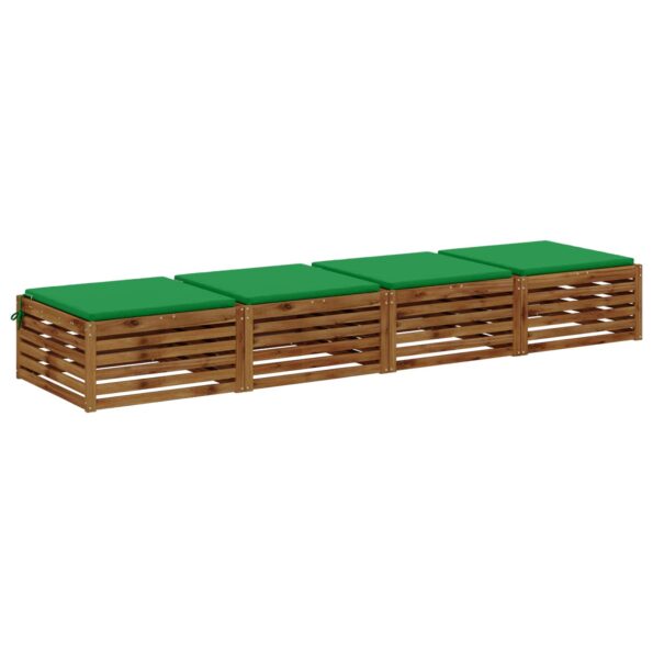 vidaXL 4-dielne sedacie vankúše SOEST 4 ks 100% polyester Zelená – Obrázok 3