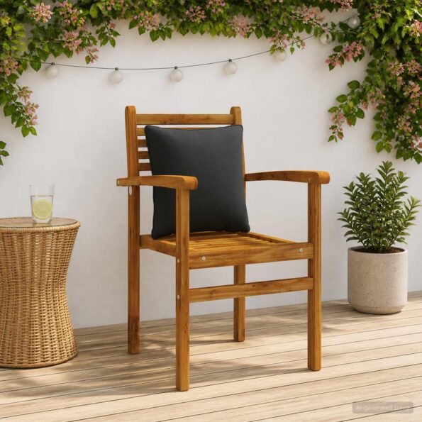 vidaXL 4-dielne vankúše na chrbát PUTTEN 4 pcs 100% polyester Čierna – Obrázok 8
