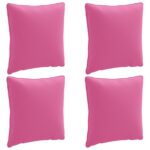 vidaXL 4-dielne vankúše na chrbát PUTTEN 4 pcs 100% polyester Ružová – Obrázok 2