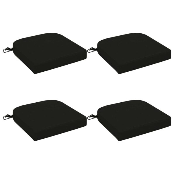 vidaXL 4-dielne sedadlové vankúše SOEST 4 pcs 100% polyester Čierna – Obrázok 2