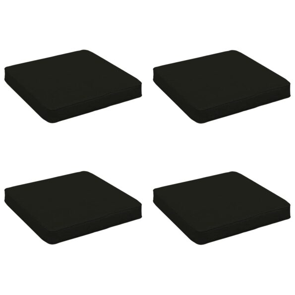 vidaXL 4-dielne sedacie vankúše VUGHT 4 pcs 100% polyester Čierna – Obrázok 2