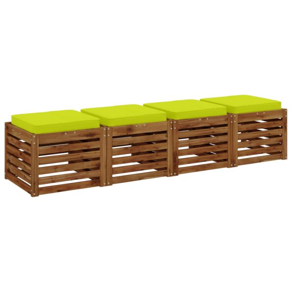 vidaXL 4-dielne sedacie vankúše VUGHT 4 pcs 100% polyester – Obrázok 3