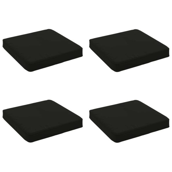 vidaXL 4-dielne sedacie vankúše VUGHT 4 pcs 100% polyester Čierna – Obrázok 2