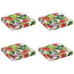 vidaXL 4-dielne sedacie vankúše VUGHT 4 pcs 100% polyester Viacfarebný – Obrázok 2