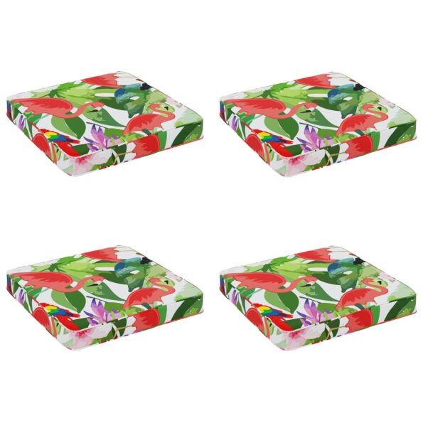 vidaXL 4-dielne sedacie vankúše VUGHT 4 pcs 100% polyester Viacfarebný – Obrázok 2
