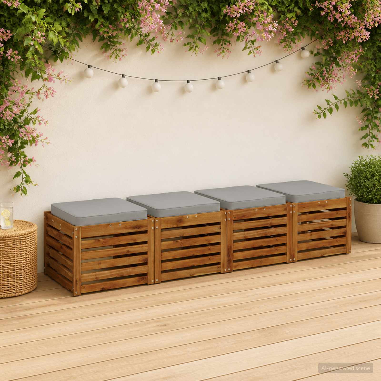 946228_1.jpg vidaXL 4-dielne sedacie vankúše VUGHT 4 pcs 100% polyester Sivá – Obrázok 1