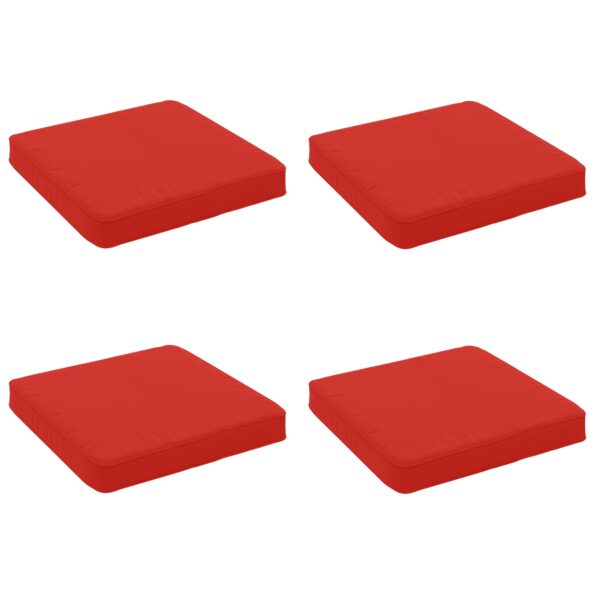 vidaXL 4-dielne sedacie vankúše VUGHT 4 pcs 100% polyester Červená – Obrázok 2