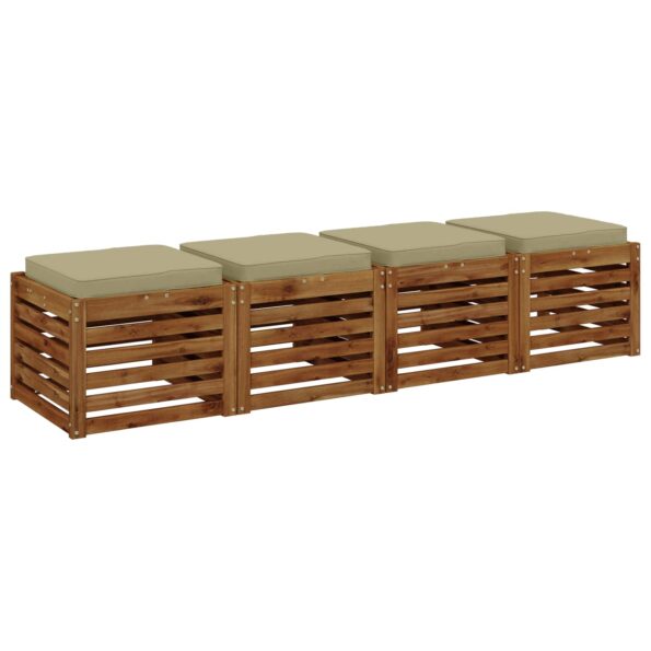vidaXL 4-dielne sedacie vankúše VUGHT 4 pcs 100% polyester – Obrázok 3