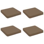 vidaXL 4-dielne sedacie vankúše VUGHT 4 pcs 100% polyester Sivohnedá – Obrázok 2
