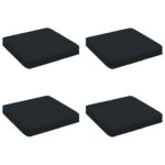 vidaXL 4-dielne sedacie vankúše VUGHT 4 pcs 100% polyester Tmavomodrá – Obrázok 2