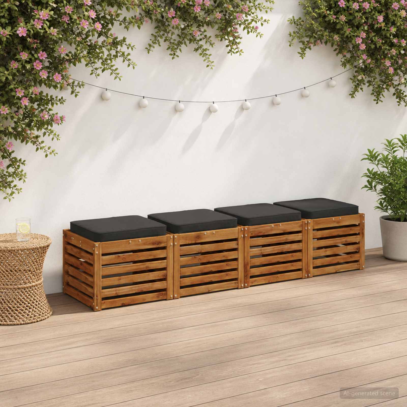 946250_1.jpg vidaXL 4-dielne sedacie vankúše VUGHT 4 pcs 100% polyester Antracitová – Obrázok 1