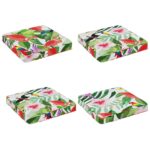 vidaXL 4-dielne sedacie vankúše VUGHT 4 pcs 100% polyester Viacfarebný – Obrázok 2