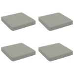 vidaXL 4-dielne sedacie vankúše VUGHT 4 pcs 100% polyester Sivá – Obrázok 2
