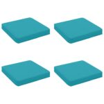 vidaXL 4-dielne sedacie vankúše VUGHT 4 pcs 100% polyester Tyrkysová – Obrázok 2