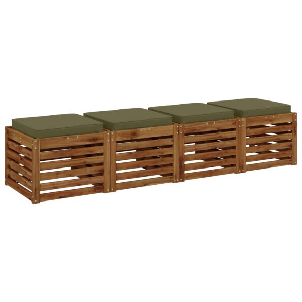 vidaXL 4-dielne sedacie vankúše VUGHT 4 pcs 100% polyester – Obrázok 3