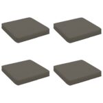 vidaXL 4-dielne sedacie vankúše VUGHT 4 pcs 100% polyester Sivá – Obrázok 2