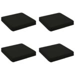 vidaXL 4-dielne sedacie vankúše VUGHT 4 pcs 100% polyester Čierna – Obrázok 2