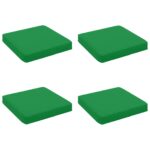 vidaXL 4-dielne sedacie vankúše VUGHT 4 pcs 100% polyester Zelená – Obrázok 2