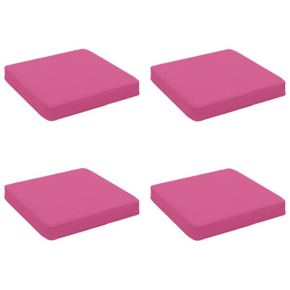 vidaXL 4-dielne sedacie vankúše VUGHT 4 pcs 100% polyester Ružová – Obrázok 2