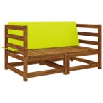 vidaXL Podložka na operadlo SOEST 100% polyester Jasnozelená – Obrázok 3