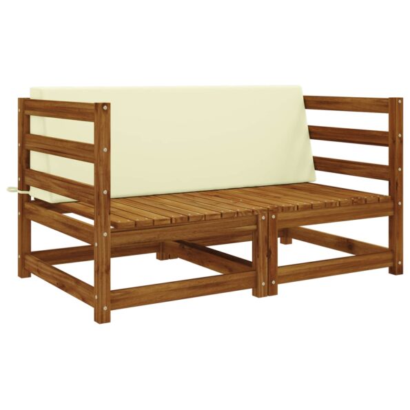 vidaXL Podložka na operadlo SOEST 100% polyester Krémová – Obrázok 3