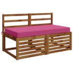 vidaXL Podložka na sedadlo SOEST 100% polyester Ružová – Obrázok 3