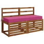 vidaXL Podložka na sedadlo SOEST 100% polyester Ružová – Obrázok 3