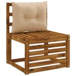 vidaXL Vankúš na chrbát PUTTEN 100% polyester Piesková 60 x 40 x 10 cm – Obrázok 3