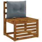 vidaXL Vankúš na chrbát PUTTEN 100% polyester Modrá 60 x 40 x 10 cm – Obrázok 3