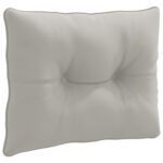 vidaXL Vankúš na chrbát PUTTEN 100% polyester Sivá 60 x 40 x 10 cm – Obrázok 2
