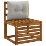 vidaXL Vankúš na chrbát PUTTEN 100% polyester Sivá 60 x 40 x 10 cm – Obrázok 3