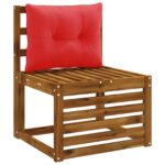 vidaXL Vankúš na chrbát PUTTEN 100% polyester Červená 60 x 40 x 10 cm – Obrázok 3