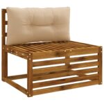 vidaXL Vankúš na chrbát PUTTEN 100% polyester Piesková 70 x 40 x 10 cm – Obrázok 3