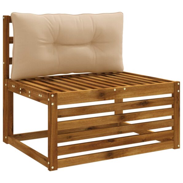 vidaXL Vankúš na chrbát PUTTEN 100% polyester Piesková 70 x 40 x 10 cm – Obrázok 3