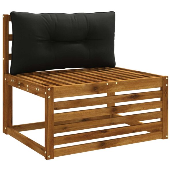 vidaXL Vankúš na chrbát PUTTEN 100% polyester Čierna 70 x 40 x 10 cm – Obrázok 3