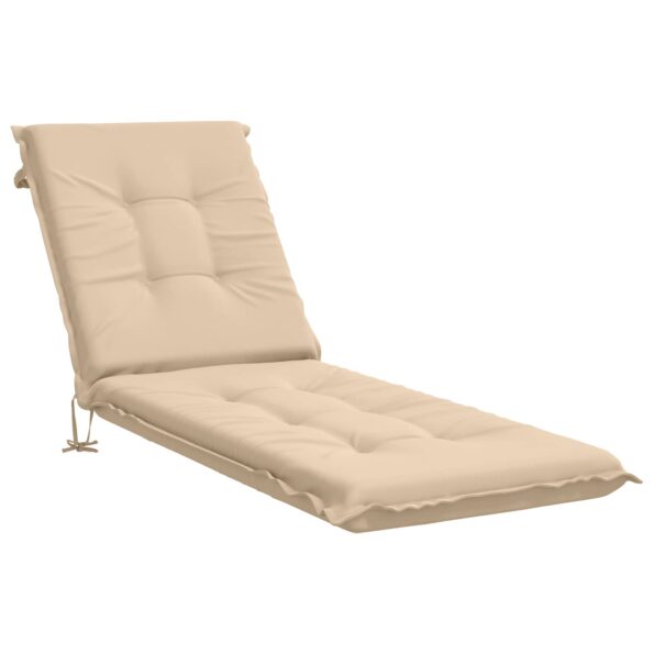 vidaXL Vankúš na ležadlo GEMERT 100% polyester Krémová 190 x 50 x 9 cm – Obrázok 2