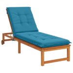 vidaXL Vankúš na ležadlo GEMERT 100% polyester Svetlomodrá – Obrázok 3