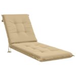 vidaXL Vankúš na ležadlo GEMERT 100% polyester Béžová 190 x 60 x 9 cm – Obrázok 2
