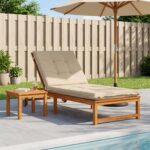 vidaXL Vankúš na ležadlo GEMERT 100% polyester Krémová 190 x 70 x 9 cm
