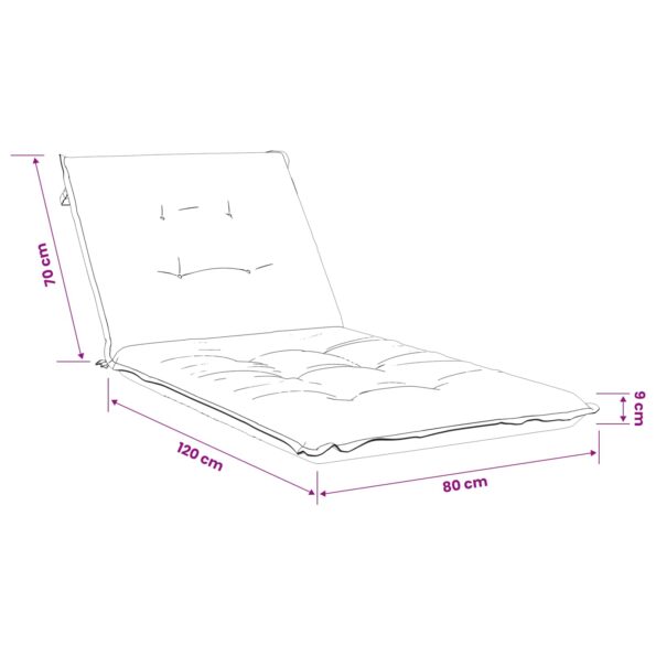 vidaXL Vankúš na ležadlo GEMERT 100% polyester Zelená 190 x 80 x 9 cm – Obrázok 8
