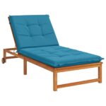 vidaXL Vankúš na ležadlo GEMERT 100% polyester Svetlomodrá – Obrázok 3